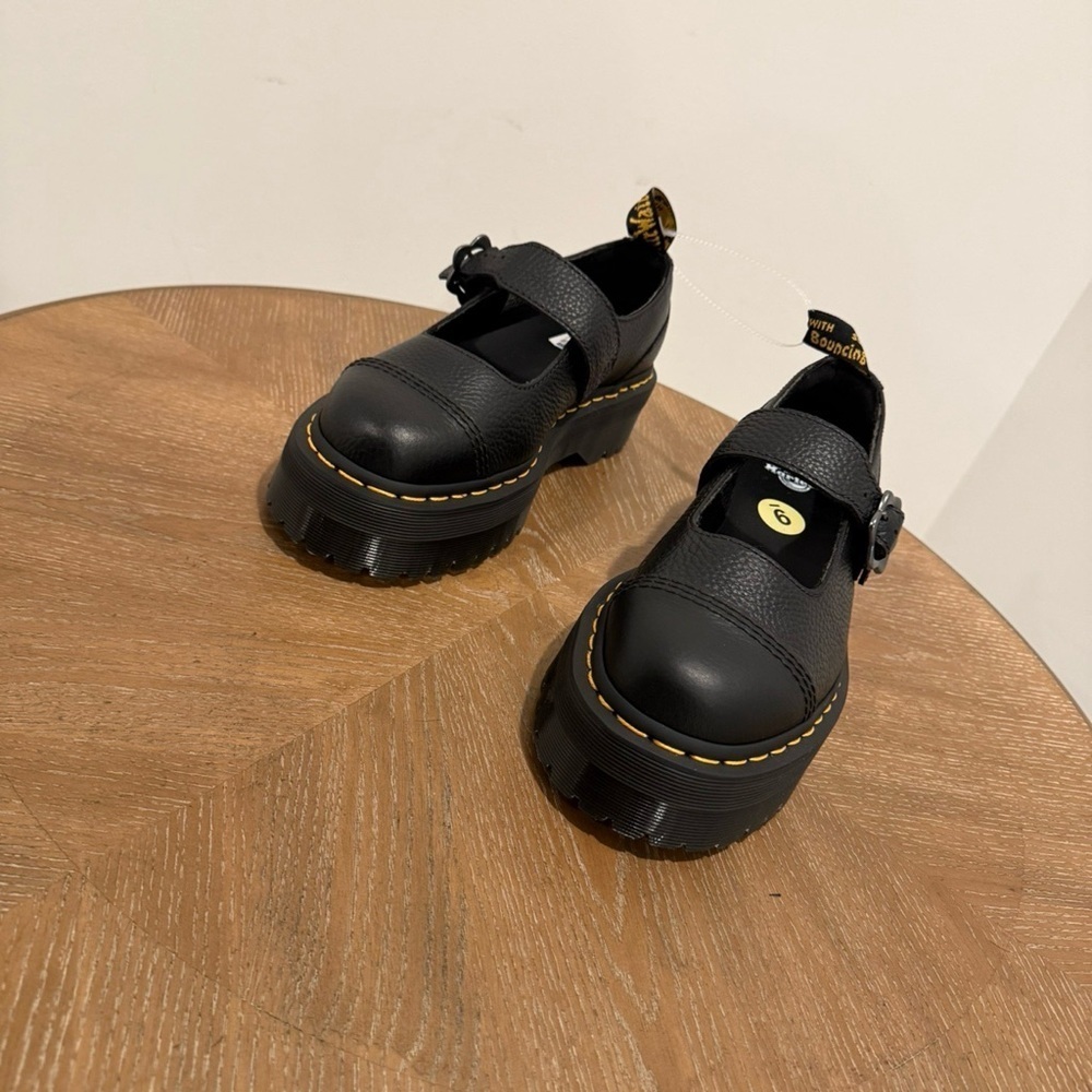 Dr. Martens Black Platform Mary Jane Shoes - Picture 10 of 11
